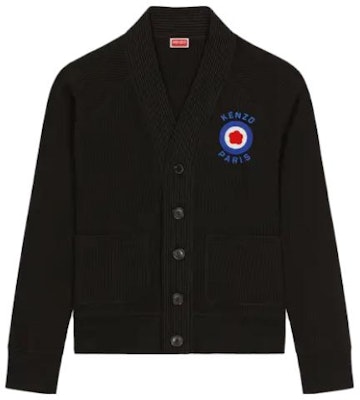 겐조 블랙 브이넥 로고 패턴 니트 가디건. FD65SW0664WB-99 Buy 겐조 블랙 브이넥 로고 패턴 니트 가디건. FD65SW0664WB-99