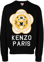 KENZO Black Wool-Cotton Blend Long Sleeve Sweater. FD65PU4293BB-99J KENZO Black Wool-Cotton Blend Long Sleeve Sweater. FD65PU4293BB-99J