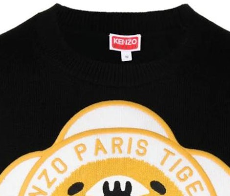 KENZO ブラック ウールコットン混 長袖セーター FD65PU4293BB-99J Details for KENZO ブラック ウールコットン混 長袖セーター FD65PU4293BB-99J