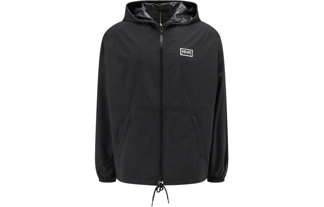 Order KENZO 黑色拉鍊連帽外套 長袖印花標誌設計 FE55BL1689NR-99