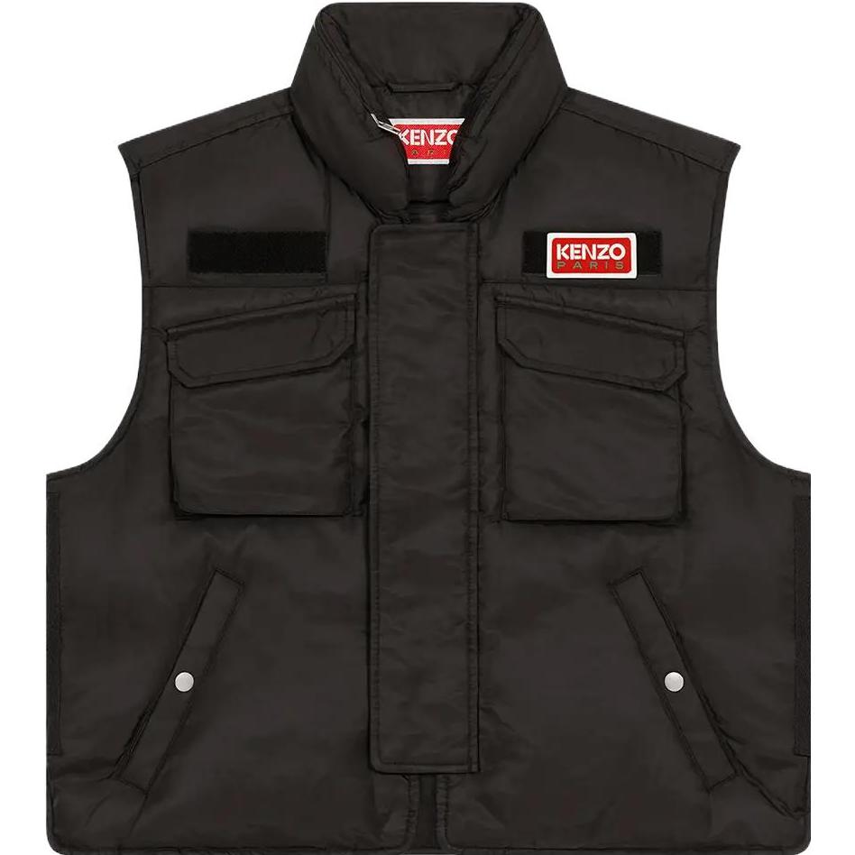 Shop Chaleco Negro con Cremallera y Cuello Alto KENZO FD65OU0019NI-99