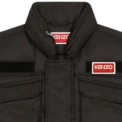 Chaleco Negro con Cremallera y Cuello Alto KENZO FD65OU0019NI-99 Details for Chaleco Negro con Cremallera y Cuello Alto KENZO FD65OU0019NI-99