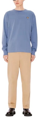 KENZO Biru Sweatshirt Lengan Panjang dengan Bordir Harimau Crewneck FE55TS1994SG-67 Shop KENZO Biru Sweatshirt Lengan Panjang dengan Bordir Harimau Crewneck FE55TS1994SG-67