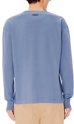 KENZO Biru Sweatshirt Lengan Panjang dengan Bordir Harimau Crewneck FE55TS1994SG-67 Details for KENZO Biru Sweatshirt Lengan Panjang dengan Bordir Harimau Crewneck FE55TS1994SG-67