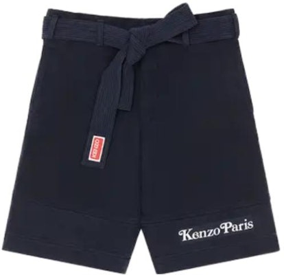 KENZO Blue Letter Print Drawstring Casual Shorts. FE55SH2379OS-77 Order KENZO Blue Letter Print Drawstring Casual Shorts. FE55SH2379OS-77