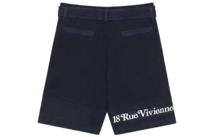 Lookbook KENZO  Blue Letter Print Drawstring Casual Shorts. FE55SH2379OS-77