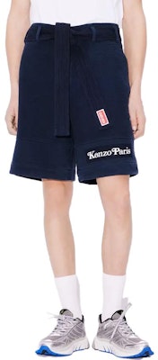 KENZO Blue Letter Print Drawstring Casual Shorts. FE55SH2379OS-77 Shop KENZO Blue Letter Print Drawstring Casual Shorts. FE55SH2379OS-77