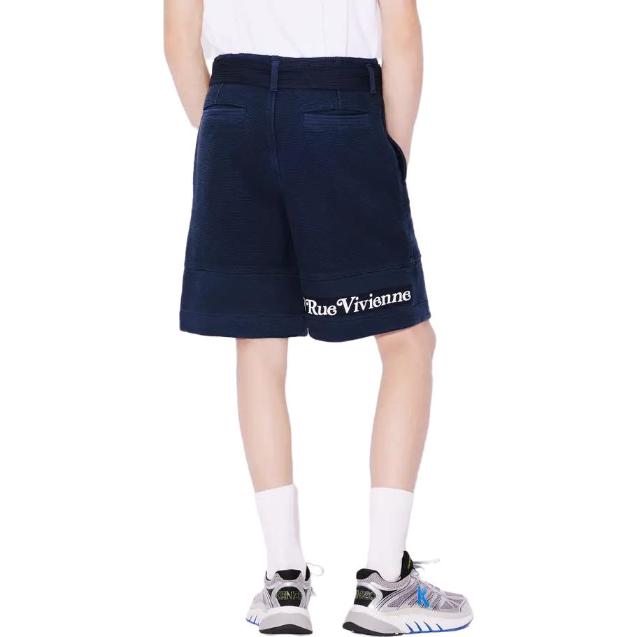 Purchase KENZO  Blue Letter Print Drawstring Casual Shorts. FE55SH2379OS-77