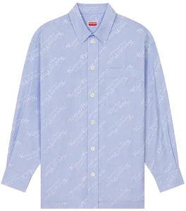 KENZO 蓝色长袖休闲衬衫字母印花款式 FE55CH5079JM-64 Order KENZO 蓝色长袖休闲衬衫字母印花款式 FE55CH5079JM-64