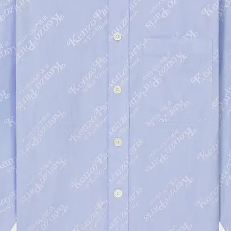 Purchase KENZO Baju Kasual Lengan Panjang Biru dengan Cetakan Huruf. FE55CH5079JM-64