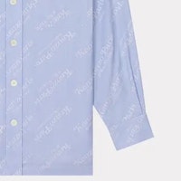 KENZO ブルー 長袖 カジュアル シャツ レタープリント入り FE55CH5079JM-64 Sizing KENZO ブルー 長袖 カジュアル シャツ レタープリント入り FE55CH5079JM-64