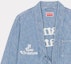 Sizing KENZO ブルー ルーズフィット デニムジャケット Vネック ポケット付き 長袖 FE55DM1426H4-DT