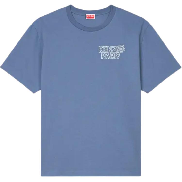 Order KENZO 藍色寬鬆版圓領文字印花T恤 SS24. FE65TS2984SI-67