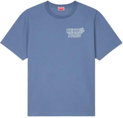 KENZO 藍色寬鬆版圓領文字印花T恤 SS24. FE65TS2984SI-67 Order KENZO 藍色寬鬆版圓領文字印花T恤 SS24. FE65TS2984SI-67