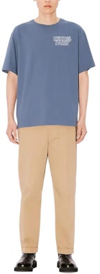 KENZO 藍色寬鬆版圓領文字印花T恤 SS24. FE65TS2984SI-67 Shop KENZO 藍色寬鬆版圓領文字印花T恤 SS24. FE65TS2984SI-67