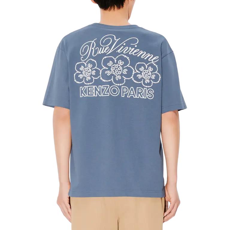 Details for KENZO 藍色寬鬆版圓領文字印花T恤 SS24. FE65TS2984SI-67