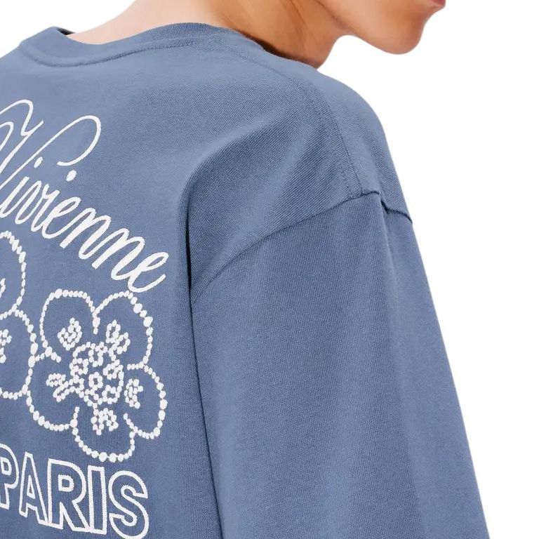 Sizing KENZO 藍色寬鬆版圓領文字印花T恤 SS24. FE65TS2984SI-67