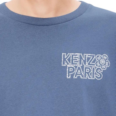 KENZO 藍色寬鬆版圓領文字印花T恤 SS24. FE65TS2984SI-67 Cheap KENZO 藍色寬鬆版圓領文字印花T恤 SS24. FE65TS2984SI-67