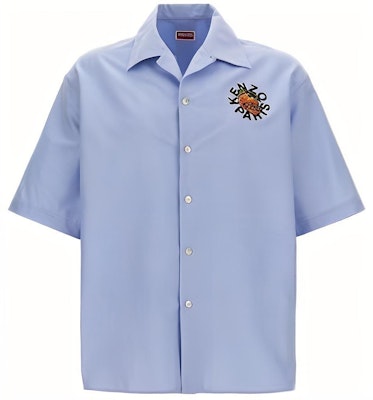 KENZO Baju-T Lengan Pendek Biru Longgar dengan Cetakan Logo. FE55CH1119LO-64 Buy KENZO Baju-T Lengan Pendek Biru Longgar dengan Cetakan Logo. FE55CH1119LO-64