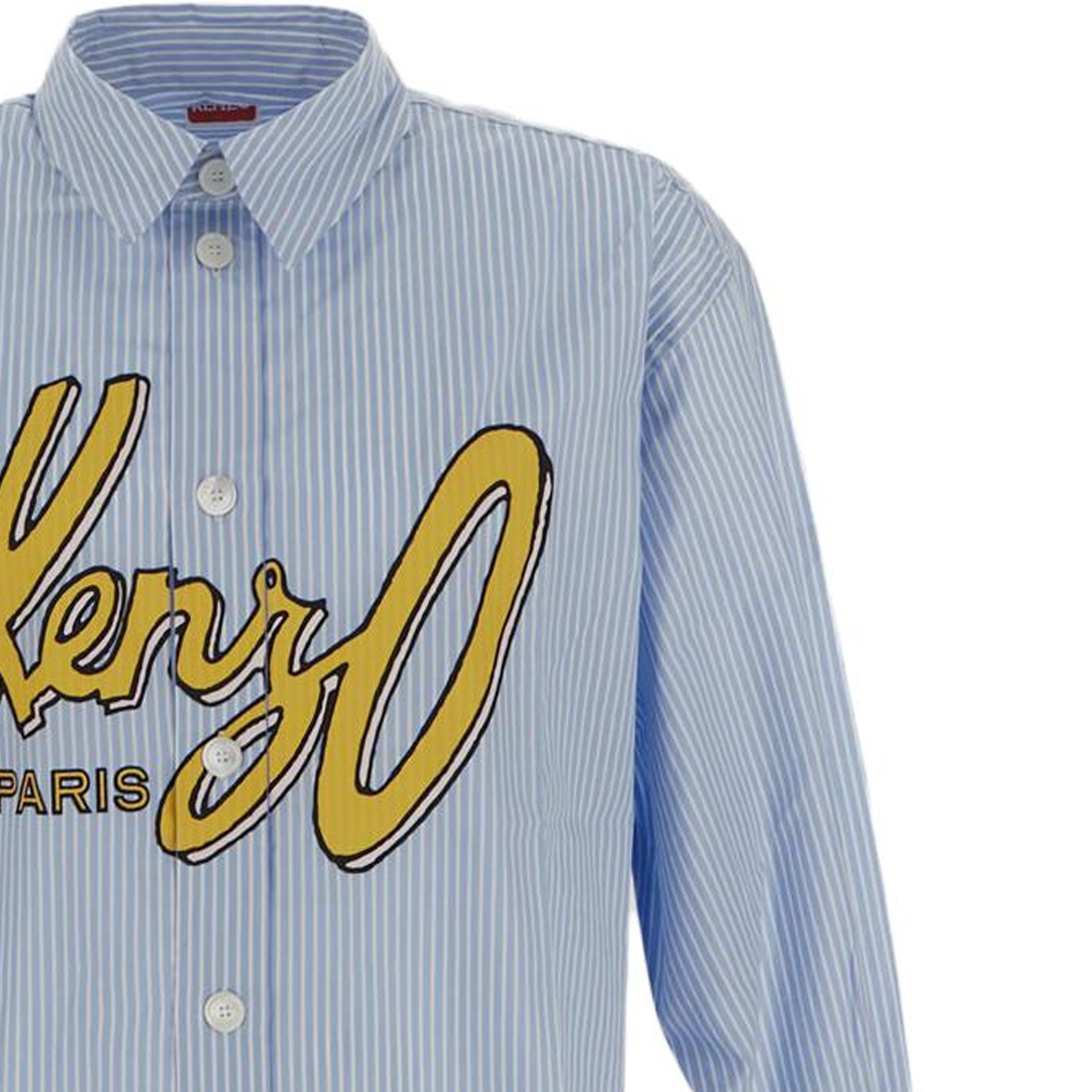 Purchase KENZO 蓝色条纹徽标翻领长袖衬衫 FD65CH5109LM-64