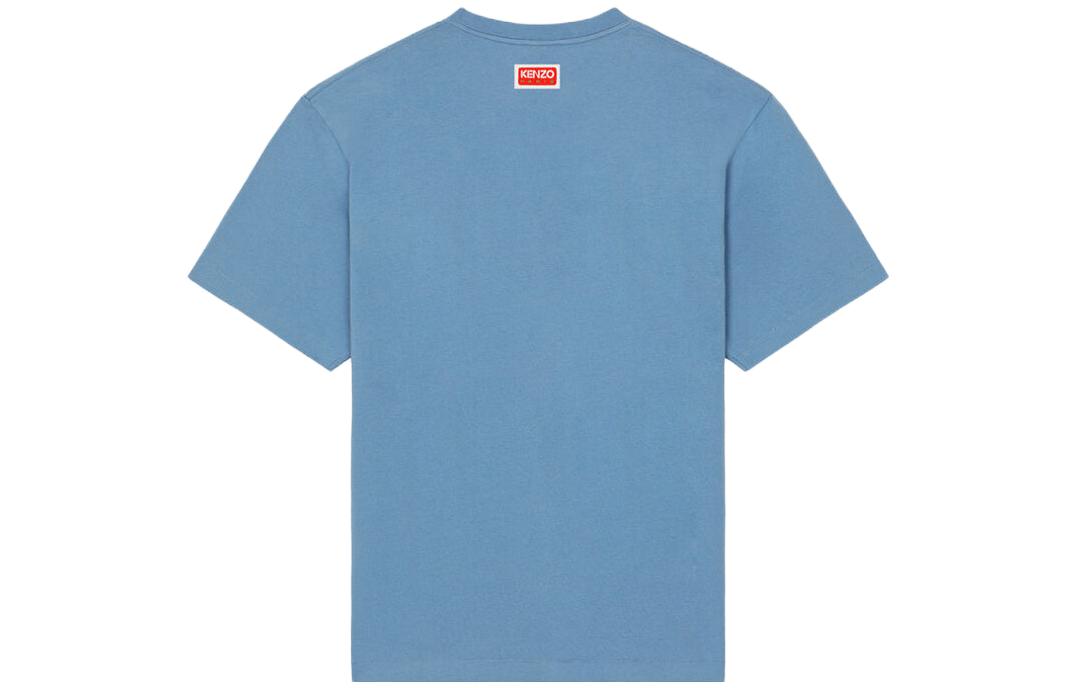 Lookbook KENZO Camiseta Azul con Estampado de Elefante. FD65TS0064SG-69