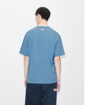 KENZO Camiseta Azul con Estampado de Elefante. FD65TS0064SG-69 Sizing KENZO Camiseta Azul con Estampado de Elefante. FD65TS0064SG-69