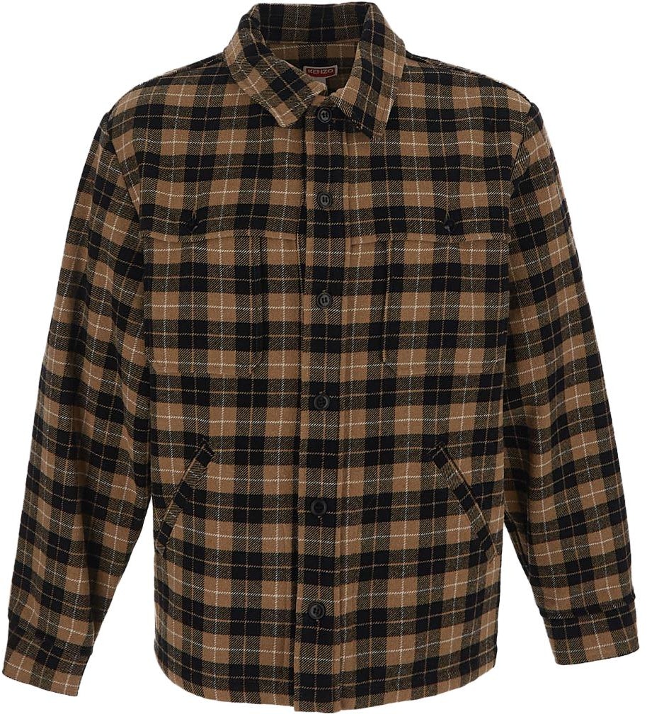 kenzo-brown-black-slim-fit-plaid-long-sleeve-shirt-fd-65-ch-5199-oe-12