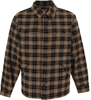 KENZO Brown Black Slim-Fit Plaid Long-Sleeve Shirt. FD65CH5199OE-12 KENZO Brown Black Slim-Fit Plaid Long-Sleeve Shirt. FD65CH5199OE-12