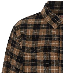 KENZO 棕黑色修身格纹长袖衬衫 FD65CH5199OE-12 Shop KENZO 棕黑色修身格纹长袖衬衫 FD65CH5199OE-12