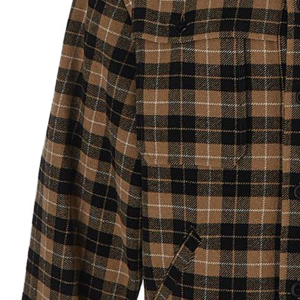 Purchase KENZO Kemeja Slim-Fit Kotak Lengan Panjang Coklat Hitam. FD65CH5199OE-12