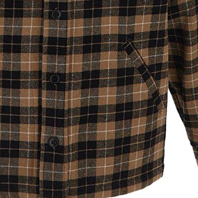 KENZO Kemeja Slim-Fit Kotak Lengan Panjang Coklat Hitam. FD65CH5199OE-12 Sizing KENZO Kemeja Slim-Fit Kotak Lengan Panjang Coklat Hitam. FD65CH5199OE-12