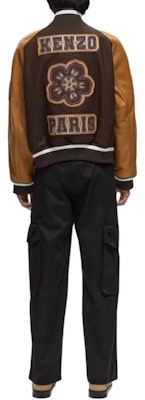 KENZO Coklat Jaket Varsiti Logo Lengan Raglan. FE68BL1459OH-90 Shop KENZO Coklat Jaket Varsiti Logo Lengan Raglan. FE68BL1459OH-90