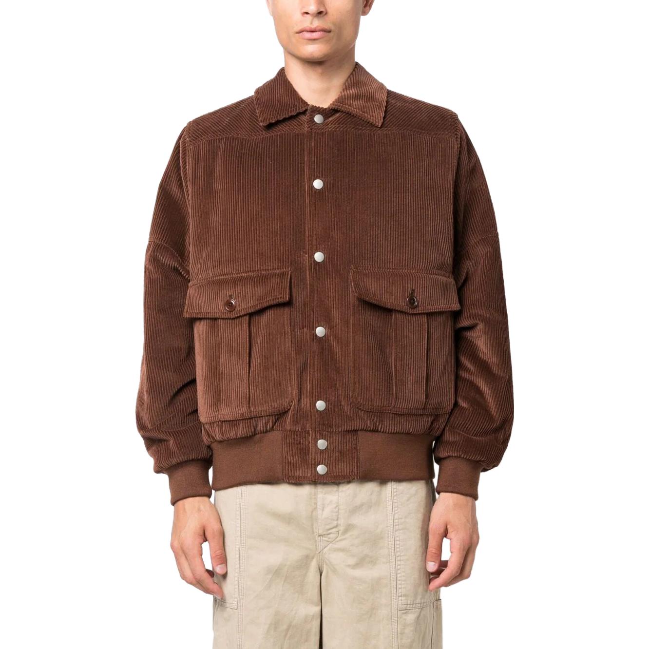 KENZO  Brown Solid Letter Collar Button-Up Long Sleeve Jacket FD65BL1449CR-90 圖 5