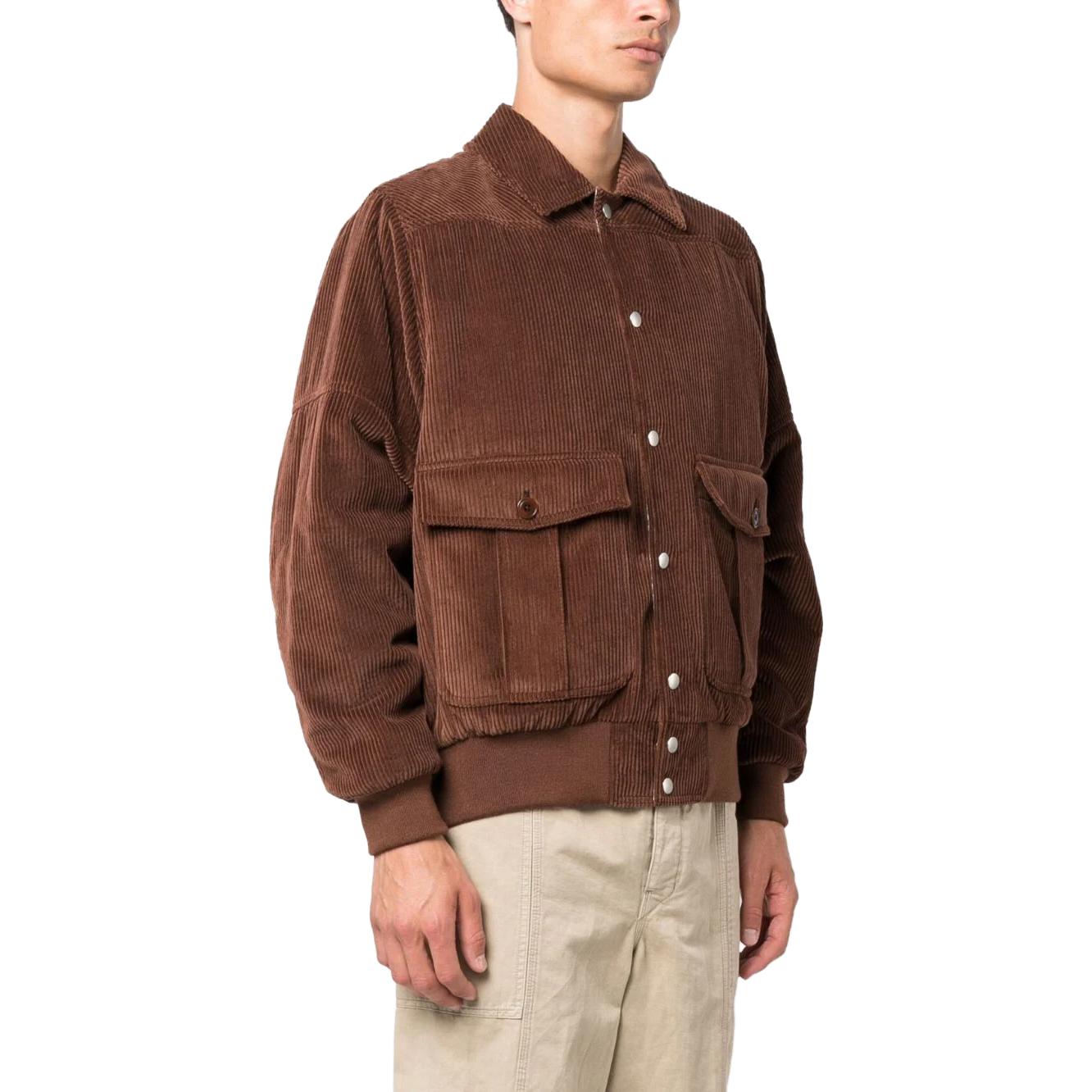 KENZO  Brown Solid Letter Collar Button-Up Long Sleeve Jacket FD65BL1449CR-90 圖 6