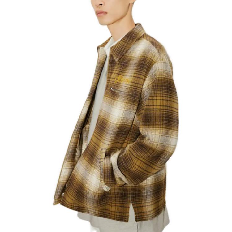 KENZO  Checkered Zip-Up Jacket in Dark Brown. FD65BL2069GD-90 圖 5