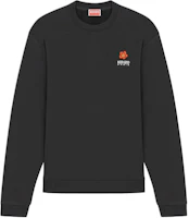 KENZO Floral Embroidered Logo Long Sleeve Crewneck T-Shirt Black FE55TS1854SG-99J KENZO Floral Embroidered Logo Long Sleeve Crewneck T-Shirt Black FE55TS1854SG-99J