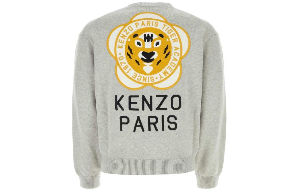 Lookbook 겐조 플로럴 레터 싱글 브레스트 니트 카디건 그레이 FD65CA4163BB-93