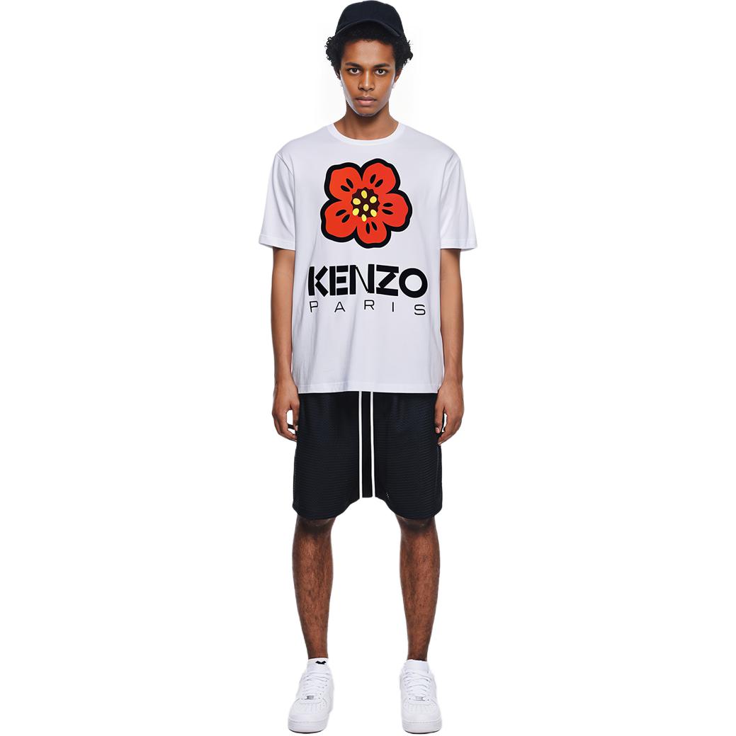 Purchase ケンゾー フローラルロゴプリント クルーネックTシャツ - ホワイト. FD55TS4454SO-01