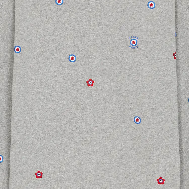 KENZO  Floral Print Crewneck Sweatshirt - Grey FD65SW0634MF-94 圖 8