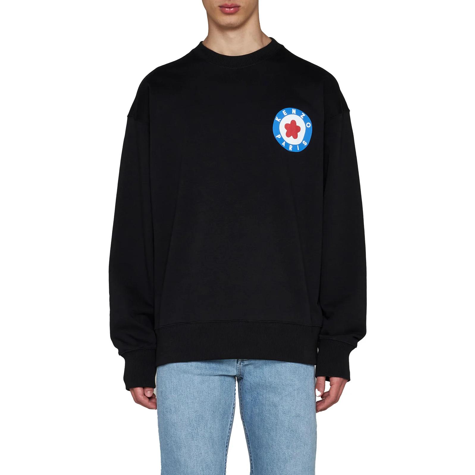 Lookbook KENZO Sudadera Negra Cuello Redondo Manga Larga Estampado Gráfico FD65SW0734MF-99J