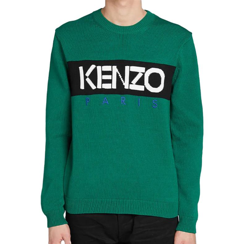 Sizing KENZO  Green Crewneck Knit Sweater with Logo Design. F255PU2173LC-57