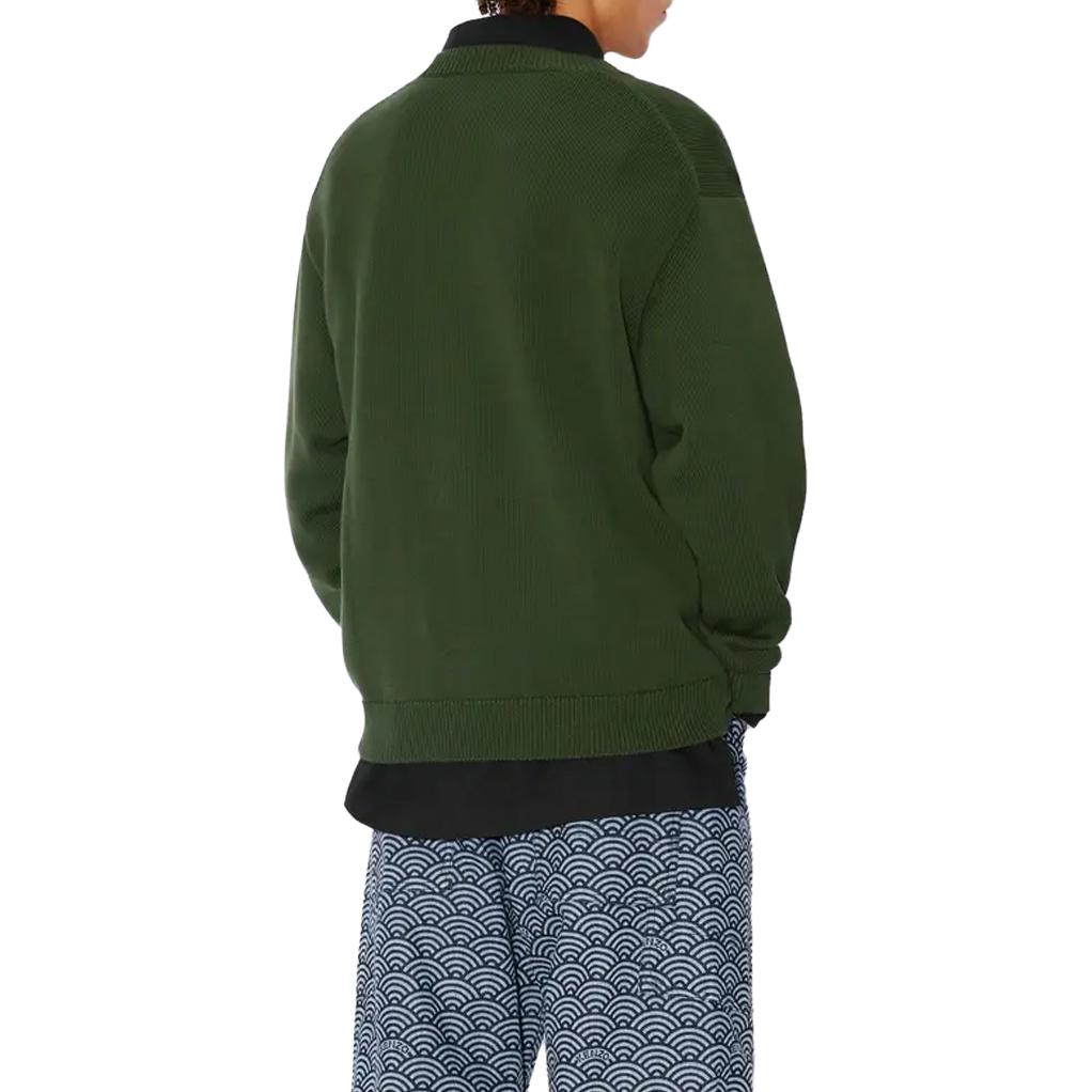 KENZO  Green Crewneck Sweater with Floral Logo Embroidery. FD55PU3803LC-51 圖 5