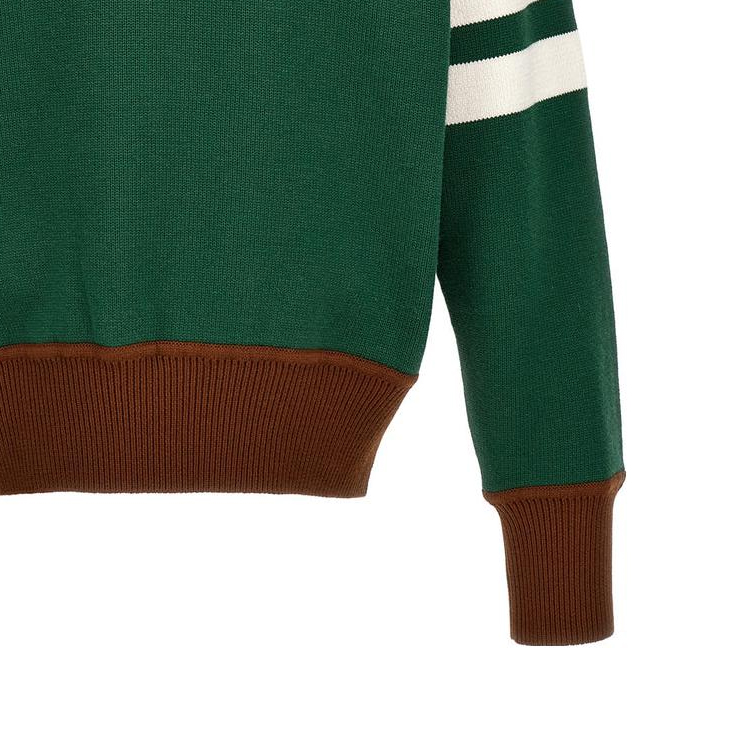 Sizing KENZO  Green Crewneck Sweater with Logo Print. FD65PU4133-BJ53