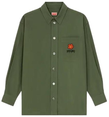KENZO Kemeja Lengan Panjang Hijau Bordir Logo. FD65CH5079LA-51 Order KENZO Kemeja Lengan Panjang Hijau Bordir Logo. FD65CH5079LA-51