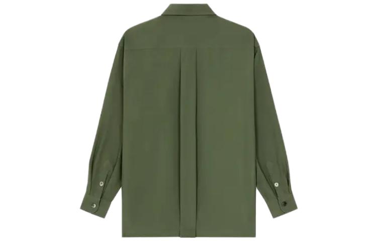 Lookbook KENZO Kemeja Lengan Panjang Hijau Bordir Logo. FD65CH5079LA-51