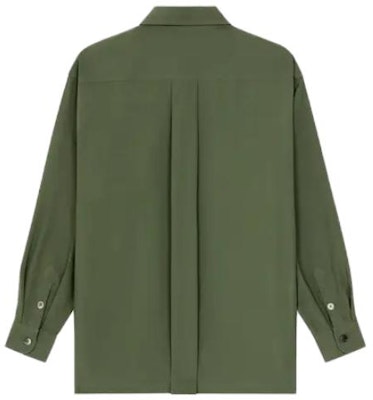 KENZO Kemeja Lengan Panjang Hijau Bordir Logo. FD65CH5079LA-51 Lookbook KENZO Kemeja Lengan Panjang Hijau Bordir Logo. FD65CH5079LA-51