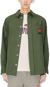 KENZO绿色刺绣标志长袖纽扣衬衫 FD65CH5079LA-51 Purchase KENZO绿色刺绣标志长袖纽扣衬衫 FD65CH5079LA-51