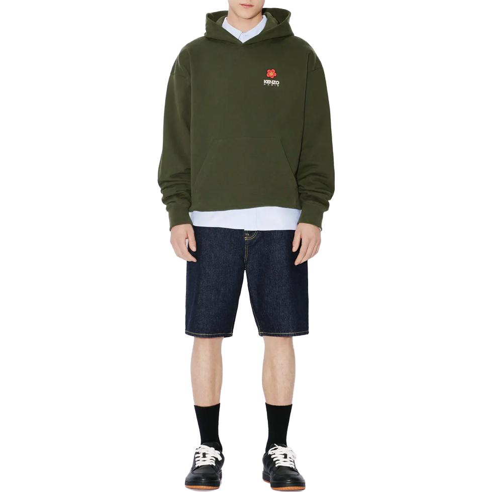 KENZO  Green Floral Logo Hoodie Long Sleeve Sweatshirt. FD55SW4444ME-51 圖 4