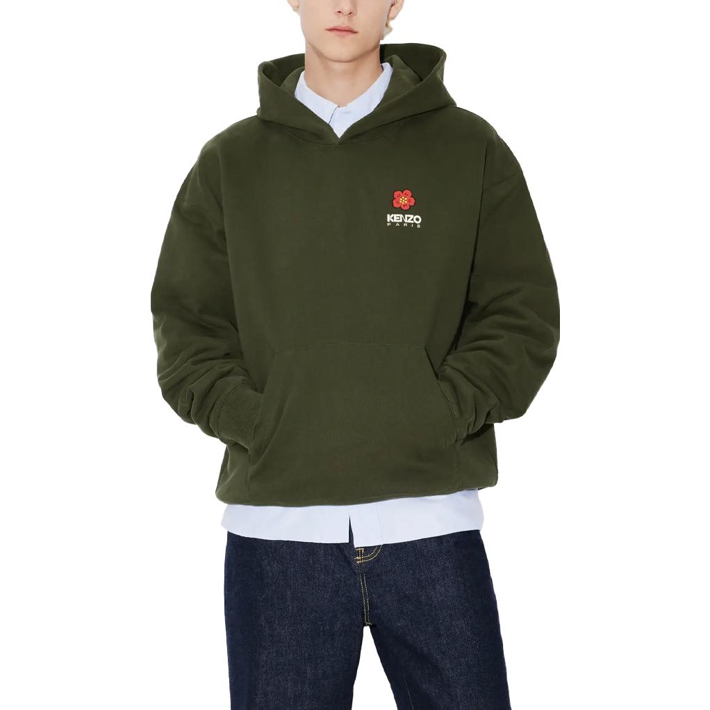 KENZO  Green Floral Logo Hoodie Long Sleeve Sweatshirt. FD55SW4444ME-51 圖 5