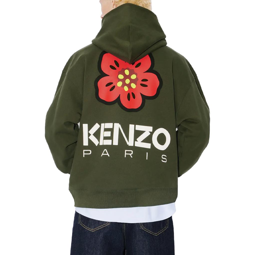 KENZO  Green Floral Logo Hoodie Long Sleeve Sweatshirt. FD55SW4444ME-51 圖 6